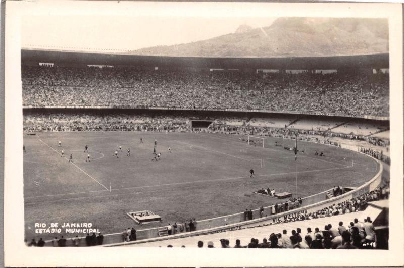 RIO DE JANEIRO BRAZIL~ESTADIO MUNICPAL~REAL PHOTO POSTCARD 1940s~*SEE NOTE*