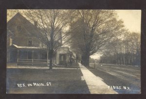 RPPC FABIUS NEW YORK MAIN STREET RESIDENCE VINTAGE NY REAL PHOTO POSTCARD