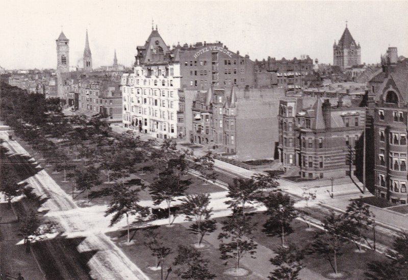 Massachusetts Boston View Of Commonwealth Avenue Circa 1892