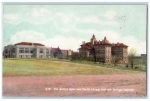 c1910 Antlers Hotel Public Library Colorado Springs Colorado Postcard Postcard