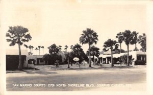 Corpus Christi Texas San Marino Courts Real Photo Vintage Postcard AA26808 