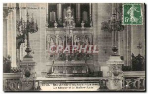 Old Postcard Brittany Ste Anne d Auray The Basilica Choir and Organ Altar