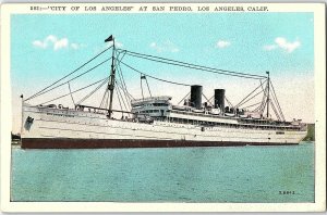 Vintage City of Los Angles At San Pedro, Los Angles, Calif. Postcard P130