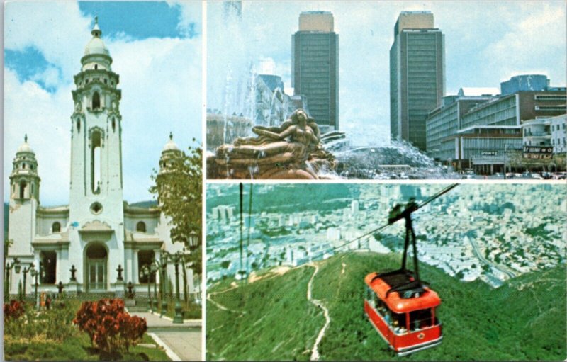 Postcard Venezuela Caracas National Pantheon Simon Bolivar Center Cable Car