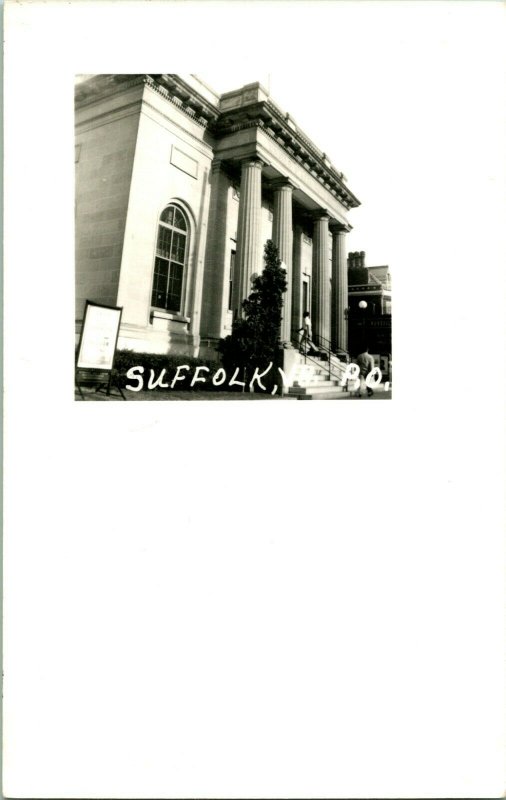 Vtg Postcard RPPC - Suffolk Virginia Post Office Building - Unused