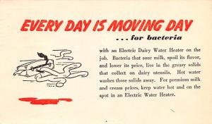 Electric Dairy Water Heater Advertising 1942 staple hole bottom edge