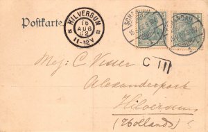 L009 Germany 1902 Schandau, Dresden, Steamboat vintage postcard