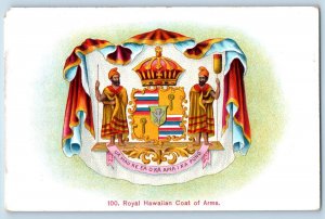 Honolulu Hawaii HI Postcard Royal Hawaiian Coat Arms 1900 PMC Vintage Antique