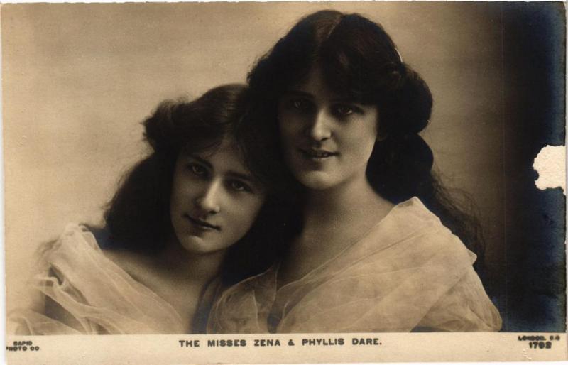 CPA AK The Misses Zena & Phyllis Dare, THEATER STAR (716364)