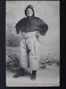 France Fisherman Theme BOULOGNE SUR MER Type of Pecheur c1910 Postcard by E.S.