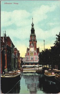 Netherlands Alkmaar Waag Vintage Postcard 09.17