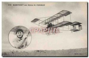 Old Postcard Jet Aviation Martinet on Farman biplane H