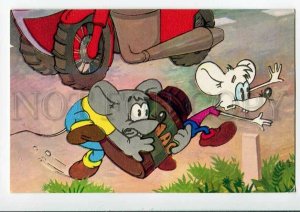 3084026 Dressed MICE run & MOTORCYCLE Russian Color PC #1