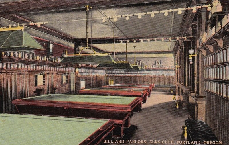 Oregon Portland Elks Club Billiard Parlor Pool Tables sk133