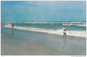 OCEAN DRIVE, South Carolina, 1940-1960's; Surf Fishing