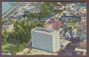 1954 Airview Of Jefferson Building & Downtown Jefferson City Missouri Postcard