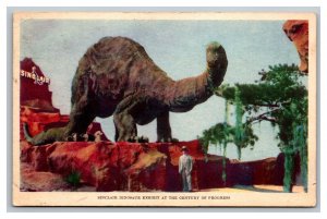 Vintage 1933 Postcard The Sinclair Dinosaur Exhibit at the Chicago World's Fair