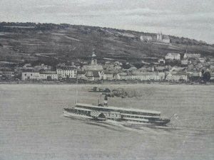 Old Paddle Steamer Der Rhein Rüdesheim Germany 1919 Vintage Postcard