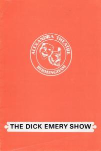 The Dick Emery TV Show Birmingham Alexandra Theatre Vintage Programme