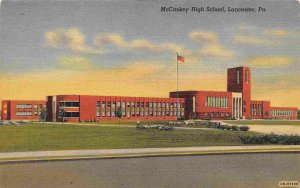 McCaskey High School Lancaster Pennsylvania linen postcard