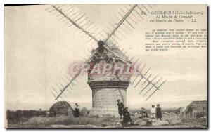 Postcard Old Windmill Guerande Le Moulin de Moulin said creamer Devil