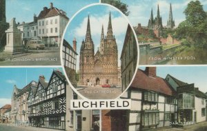 Staffordshire Postcard - Views of Lichfield   RS21775