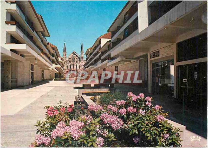 Modern Postcard Reims (Marne) Allee Flechambault and the Basilica of St. Remy