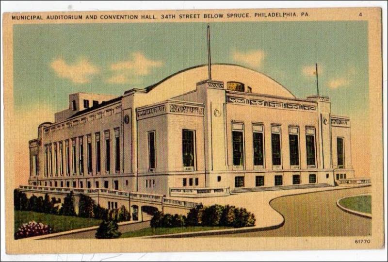 Auditorium & Convention Hall, Philadelphia PA