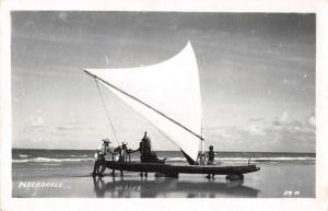 Recife Brazil Fishermen Real Photo Antique Postcard J66516