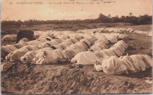 Algeria Scenes Et Types La Grande Prière Vintage Postcard C182
