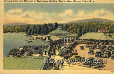 Sherman's Bathing Beach West Caroga Lake NY 1949