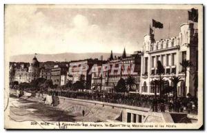 Old Postcard Nice's Promenade des Anglais the Palais de la Mediterranee and h...