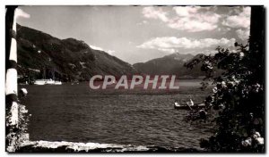 Old Postcard Lac D Annecy Talloires Lake background