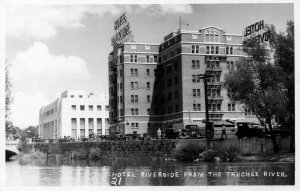 RPPC - Truckee, California - The Hotel Riverside from the Truckee River - c1930
