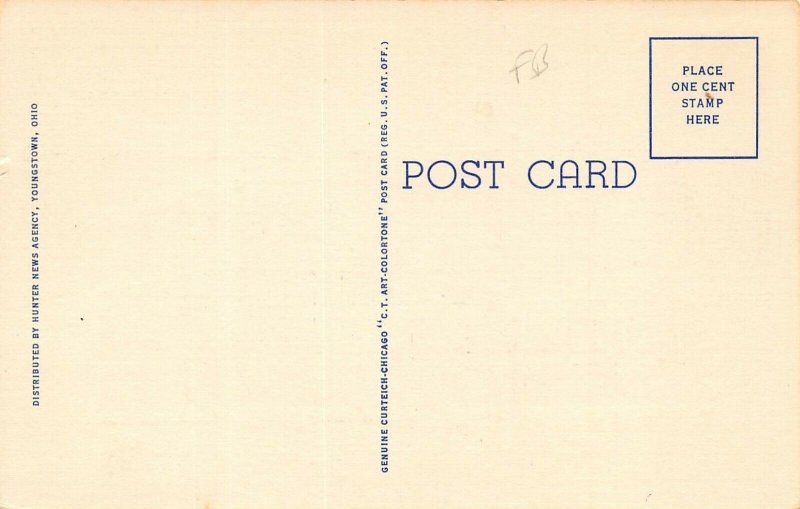 LP11   Warren Ohio Postcard  North park St Looking South