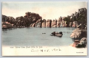 Black Hills SD~Sylvan Lake General View~Lodge~c1905 Vintage Handcolored Postcard
