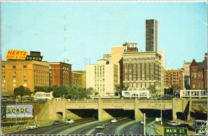 Triple Underpass Dallas Texas 1971 Vintage Postcard