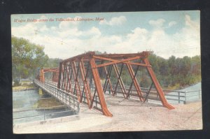 LIVINGSTON MONTANA WAGON BRIDGE YELLOWSTONE RIVER VINTAGE POSTCARD