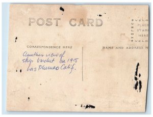 c1915 Power House Boat Butte County Las Plumas California CA RPPC Photo Postcard 
