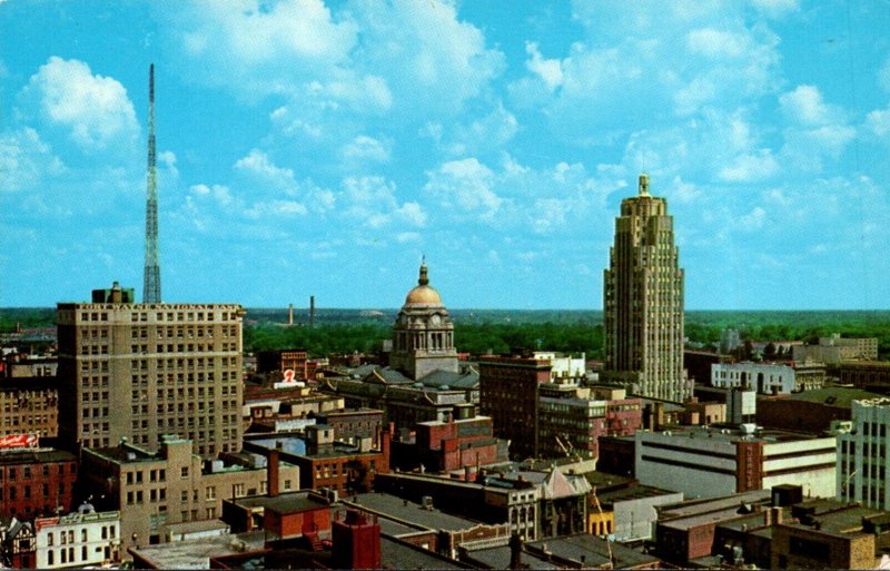 Indiana Fort Wayne Downtown Skyline 1962
