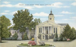 Postcard County Courthouse Aiken South Carolina SC