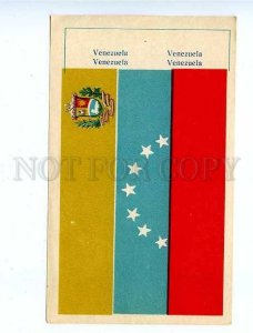 179708 VENEZUELA flag old paper flag card 1957 year