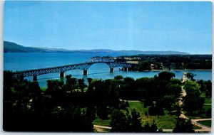 M-56635 Lake Champlain Bridge Fort St Frederic Samuel D C Monument & Chimney ...