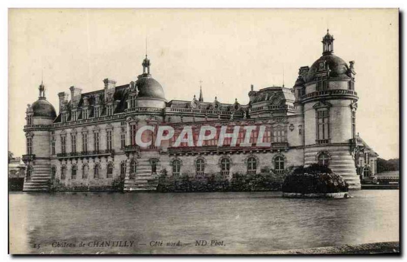 Old Postcard Chateau de Chantilly North Coast