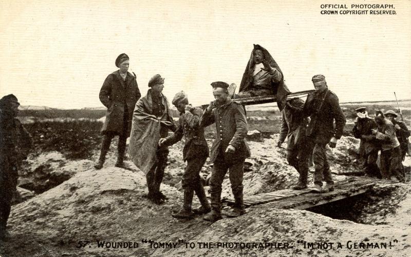 British Soldiers (Tommy) - Wounded Tommy to Photographer- I'm not a Germ...