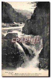 Postcard Old Correze Bort Silk Spinning located near Cascade