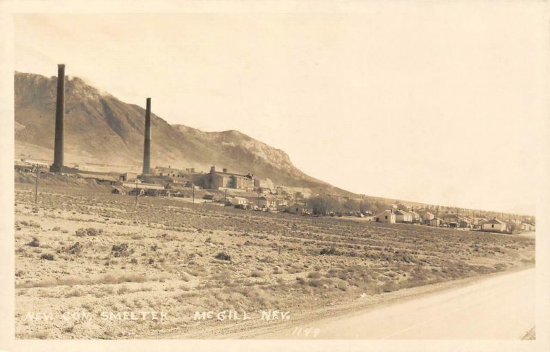 RPPC Nevada Con. Smelter McGILL, NV Mining 1952 Vintage Photo Postcard