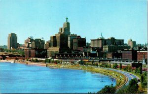 Vtg 1950s Skyline View of St Paul Minnesota MN Unused Chrome Postcard