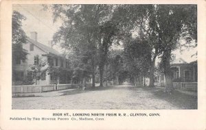 Clinton Connecticut High Street Looking North Vintage Postcard AA41266