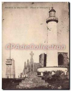 Postcard Old Lighthouse Pointe St Mathieu and Semaphore
